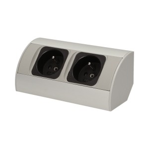 Gniazdo meblowe bez wyłącznika, 2x2P+Z | OR-AE-1303/G