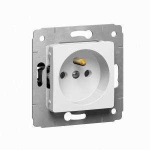 CARIVA GNIAZDO WTYCZKOWE POJEDYNCZE 2P+Z BIAŁE 16A-250V~ | 773624