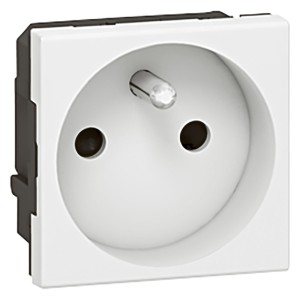 MOSAIC GN 2P+Z PODŁĄCZ PRZEZ ZACISKI ŚRUBOWE 4 MM2-2 MODUŁY BIAŁE DO WSKAŹ 16A-250V~ | 077113