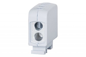 Listwa zacisk. w korpusie 2x16 / 2x16mm2 szara | F2.0196