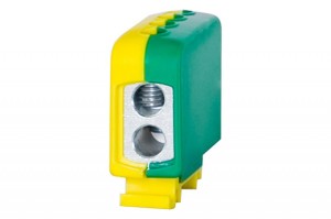 Listwa zacisk. w korpusie 2x16 / 2x16mm2 żółto/zie | F2.0197
