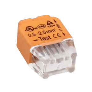 Złączka instalacyjna wciskana 2-przewodowa; na drut 0,75-2,5mm²; IEC 300V/24A; 10 szt. | OR-SZ-8004/2/10