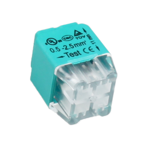 Złączka instalacyjna wciskana 4-przewodowa; dwurzędowa; na drut 0,75-2,5mm²; IEC 300V/24A; 10 szt. | OR-SZ-8004/4/10