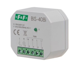 F&F Przekaźnik bistabilny on/off 230V I=16A2024-04-21 21:16:58 | BIS-408-LED