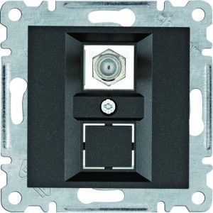 Hager Lumina  Gniazdo typu F - czarny  WL3253