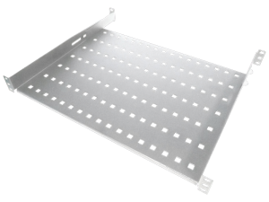 A-LAN Półka stała 19" 1U głęb. 550mm szar 4pun moc | SA-P-19-1U-550-4-S